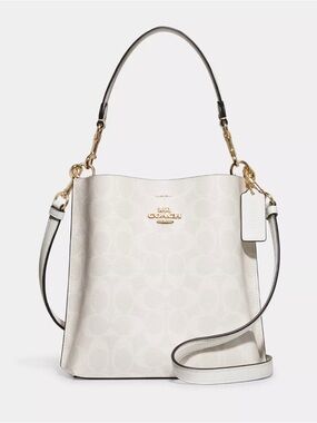 Authentic Coach Mollie Bucket bag in signature canvas